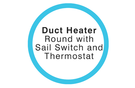 Picture of Duct Heater - Round with Sail Switch and Thermostat
